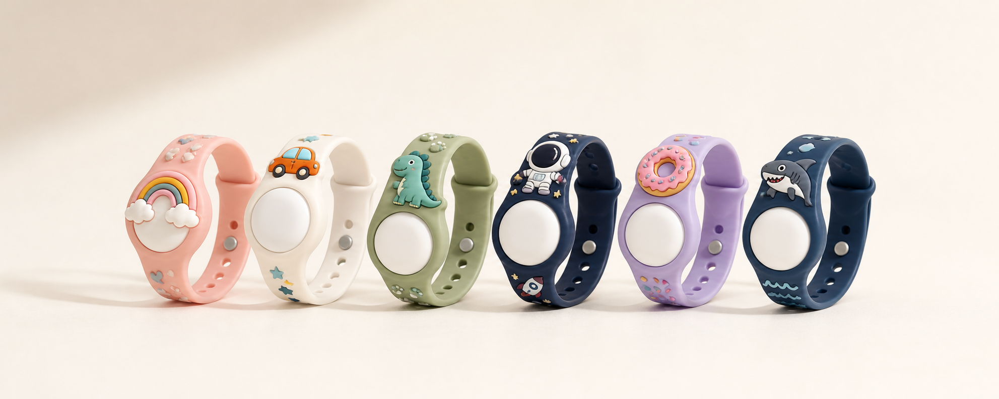 RestAssured Kids AirTag Wristband product-only banner